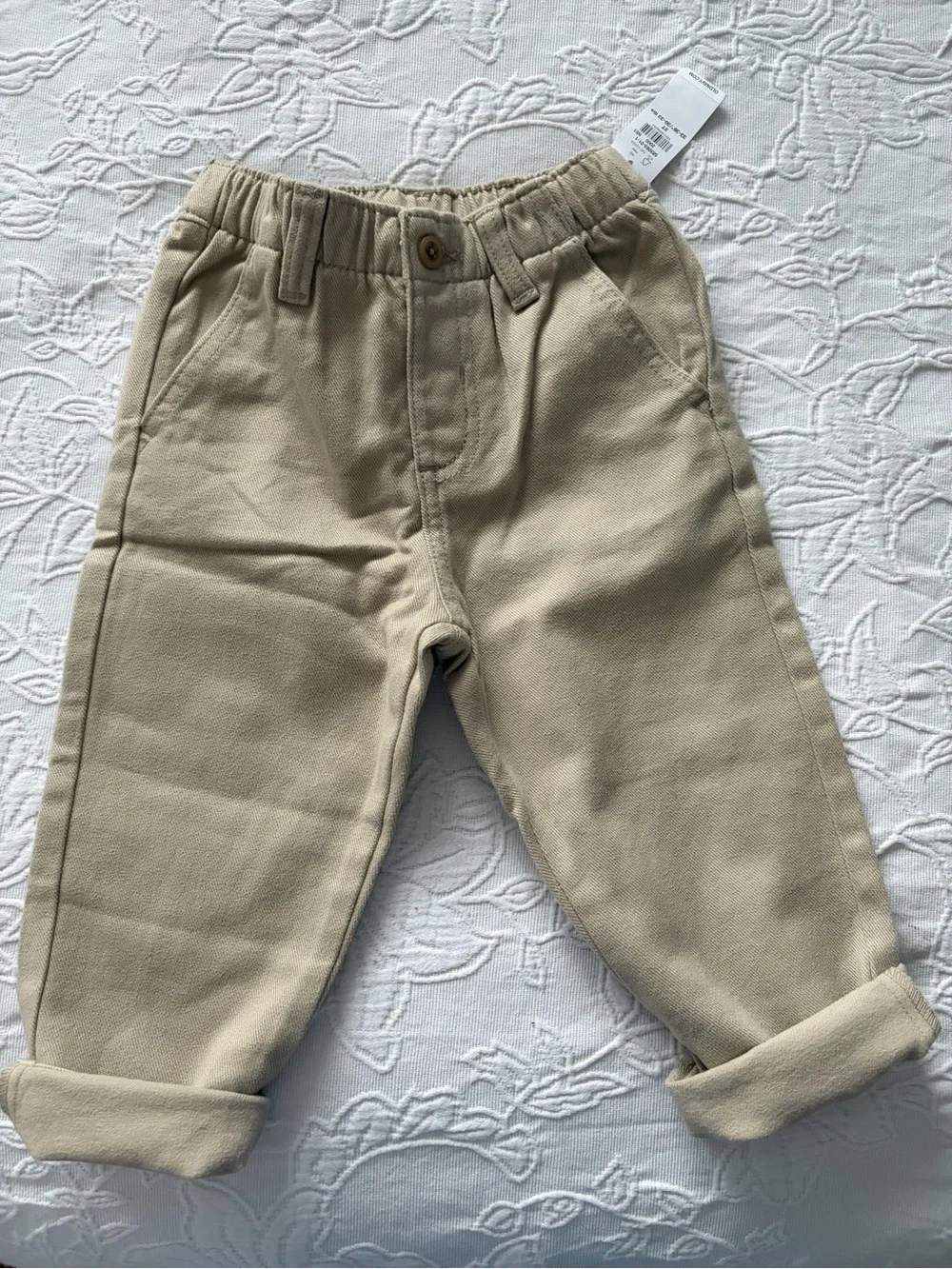 Kids old navy 2t new Beige Elastic-Waist Chino Pants